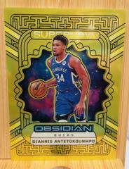 Giannis Antetokounmpo [Yellow Flood] #3 Basketball Cards 2022 Panini Obsidian Supernova Prices