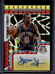 Latrell Sprewell [Choice Red Yellow] Basketball Cards 2021 Panini Mosaic Autographs Prices