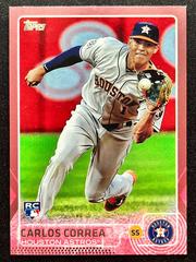 Carlos Correa [Catching Pink] #US174 Baseball Cards 2015 Topps Update Prices