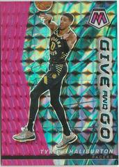 Tyrese Haliburton [Pink Fluorescent] #13 Basketball Cards 2022 Panini Mosaic Give and Go Prices