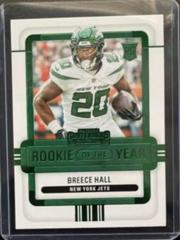 Breece Hall #ROY-BHA Football Cards 2022 Panini Contenders Rookie of the Year Prices