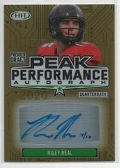 Riley Neal [Gold] #PKA-RN Football Cards 2020 Sage Hit Peak Performance Autograph Prices