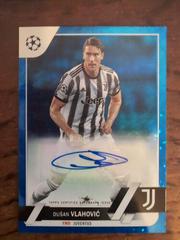 Dusan Vlahovic [Blue Icy] #A-DV Soccer Cards 2022 Topps UEFA Club Competitions Autographs Prices