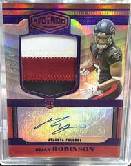 Bijan Robinson [Purple] #RPA-4 Football Cards 2023 Panini Plates and Patches Rookie Patch Autographs Prices