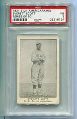 Everett Scott Baseball Cards 1921 E121 American Caramel Series of 80 Prices