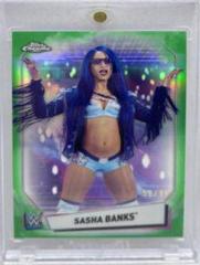 Sasha Banks [Green Refractor] Wrestling Cards 2021 Topps Chrome WWE Image Variations Prices