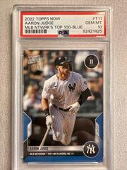 Aaron Judge [Blue] #T-11 Baseball Cards 2022 Topps Now MLB Network's Top 100 Prices
