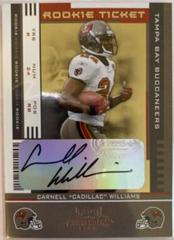 Cadillac Williams [Preview Ticket Autograph Green] #115 Football Cards 2005 Playoff Contenders Prices