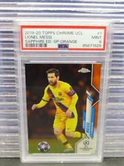 Lionel Messi [SP Orange] #1 Soccer Cards 2019 Topps Chrome UEFA Champions League Sapphire Prices