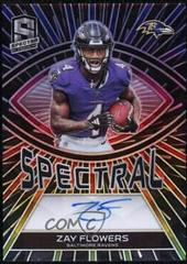Zay Flowers [Hyper] #6 Football Cards 2023 Panini Spectra Spectral Signature Prices