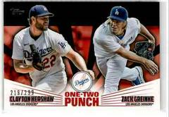 Zack Greinke, Clayton Kershaw [Black] #12P-19 Baseball Cards 2023 Topps One Two Punch Prices