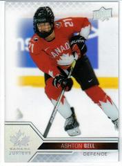 Ashton Bell [Clear Cut] Hockey Cards 2022 Upper Deck Team Canada Juniors Prices