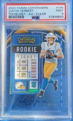 Justin Herbert [Autograph Clear] Football Cards 2020 Panini Contenders Prices