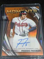 Freddie Freeman [Orange Refractor] #FMA-FF Baseball Cards 2021 Topps Finest Moments Autographs Prices