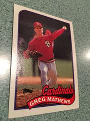 Greg Mathews Baseball Cards 1989 Topps Prices