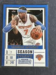 Carmelo Anthony [White Jersey Fame Ticket] #7 Basketball Cards 2017 Panini Contenders Draft Picks Prices