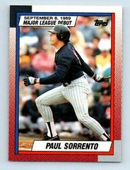 Paul Sorrento Baseball Cards 1990 Topps Major League Debut Prices
