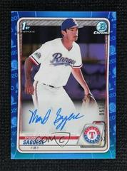 Thomas Saggese [Blue Wave Refractor] #CDA-TSA Baseball Cards 2020 Bowman Draft Picks Chrome Autographs Prices