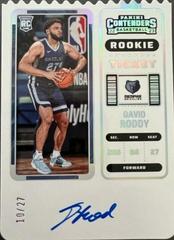 David Roddy [Autograph Stub Ticket] Basketball Cards 2022 Panini Contenders Prices