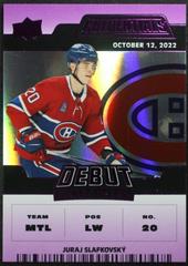 Juraj Slafkovsky [Purple] #196 Hockey Cards 2022 Upper Deck Credentials Prices