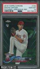 Shohei Ohtani [Pitching Green Wave Refractor] #150 Baseball Cards 2018 Topps Chrome Prices