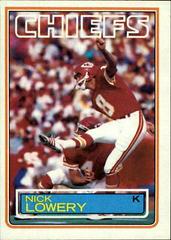 Nick Lowery #290 Football Cards 1983 Topps Prices
