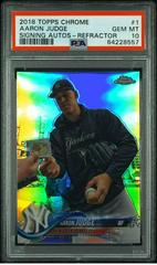 Aaron Judge [Signing Autographs Orange Refractor] Baseball Cards 2018 Topps Chrome Prices