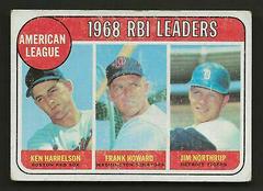 A. L. RBI Leaders [Harrelson, Howard, Northrup] #3 Baseball Cards 1969 Topps Prices