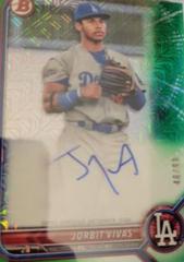 Jorbit Vivas [Green Refractor] #BCMA-JVS Baseball Cards 2022 Bowman Chrome Mega Box Mojo Autographs Prices