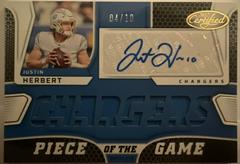 Justin Herbert #PGS-JH Football Cards 2022 Panini Certified Piece of the Game Signatures Prices