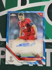 Steven Gerrard [Blue Refractor] Soccer Cards 2021 Topps Chrome UEFA Champions League Autographs Prices