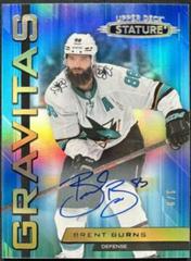Brent Burns [Autograph Blue] #G-8 Hockey Cards 2021 Upper Deck Stature Gravitas Prices