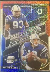 Dwight Freeney, Peyton Manning [Red White Blue] #XO-10 Football Cards 2021 Panini Contenders Optic Xs and Os Prices