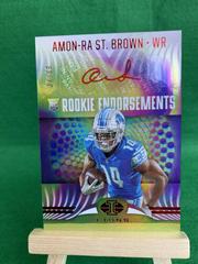 Amon Ra St. Brown [Red] #RE-28 Football Cards 2021 Panini Illusions Rookie Endorsements Autographs Prices