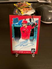 Shohei Ohtani [Red] #RRS-SO Baseball Cards 2018 Panini Donruss Optic Rated Rookie Signatures Prices