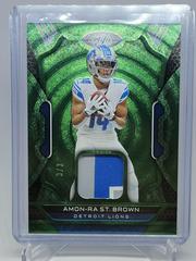 Amon Ra St. Brown [Green] #MM-ASB Football Cards 2022 Panini Certified Materials Mirror Prices