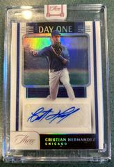 Cristian Hernandez [Holo Silver] #DOA-CH Baseball Cards 2022 Panini Three and Two Day One Autographs Prices