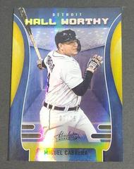Miguel Cabrera [Spectrum Gold] #HW-4 Baseball Cards 2022 Panini Absolute Hall Worthy Prices