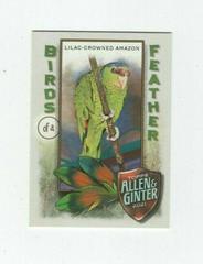 Lilac Crowned Amazon Baseball Cards 2021 Topps Allen & Ginter Birds of a Feather Prices