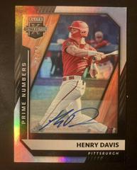 Henry Davis [Prime Numbers Signature B] #1 Baseball Cards 2021 Panini Elite Extra Edition Prices