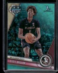 Baba Miller [Aqua] #100 Basketball Cards 2023 Bowman Chrome University Prices