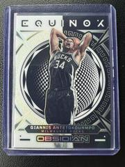 Giannis Antetokounmpo [Yellow] #21 Basketball Cards 2022 Panini Obsidian Equinox Prices