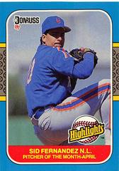 Sid Fernandez Baseball Cards 1987 Donruss Highlights Prices