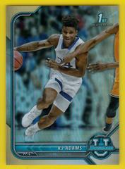 KJ Adams [Chrome Gold Refractor] #8 Basketball Cards 2021 Bowman University Prices