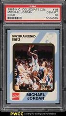 Michael Jordan [Gold] #18 Basketball Cards 1989 Collegiate Collection North Carolina Prices