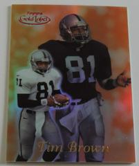 Tim Brown [Class 3 Red Label] #83 Football Cards 1999 Topps Gold Label Prices