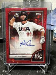 Pete Alonso [Red Hot] #AV-PA Baseball Cards 2023 Topps World Classic Autographs Prices