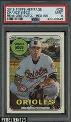 Chance Sisco [Red Ink] Baseball Cards 2018 Topps Heritage Real One Autographs Prices