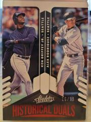 Alex Rodriguez, Ken Griffey Jr. [Spectrum Red] Baseball Cards 2022 Panini Absolute Historical Duals Prices
