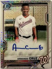 Armando Cruz Baseball Cards 2021 Bowman Chrome Mega Box Mojo Autographs Prices